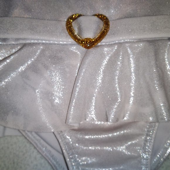 Tropic Sun Girls Swimsuit 2T Silver Gold - Picture 4 of 7